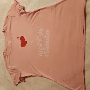 Women's Size Medium & Large, Valentines "Wine is my Valentine" Shortsleeve Shirt
